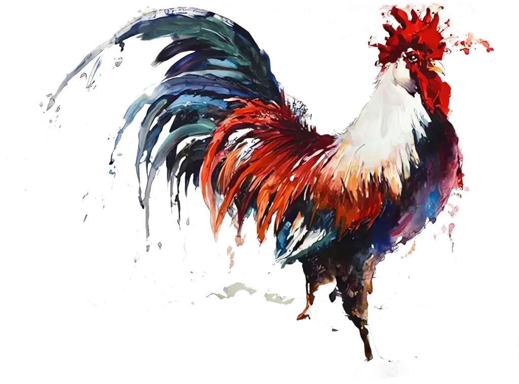 kogut akwarela